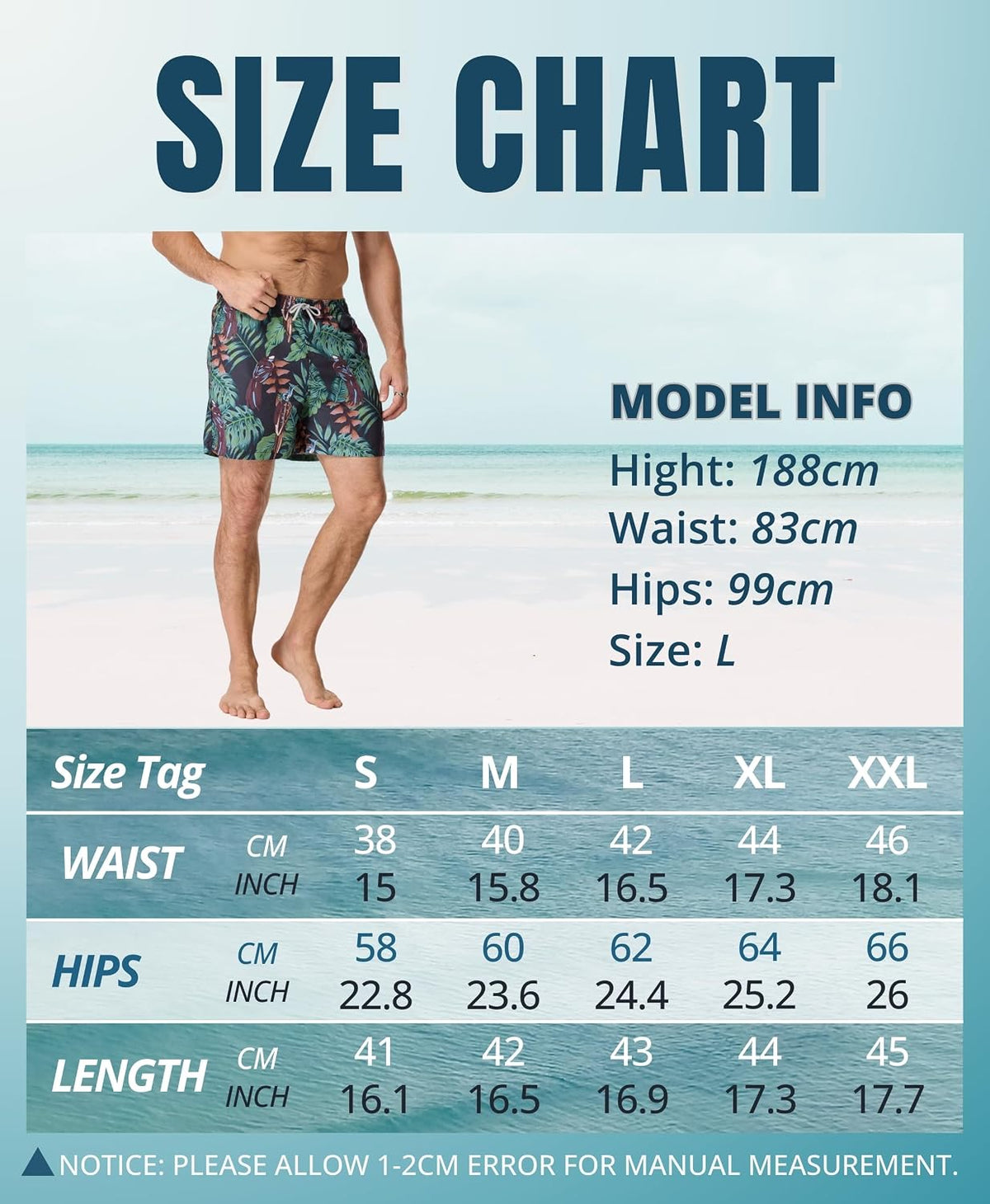 AMZSPORT Men's Swim Trunks