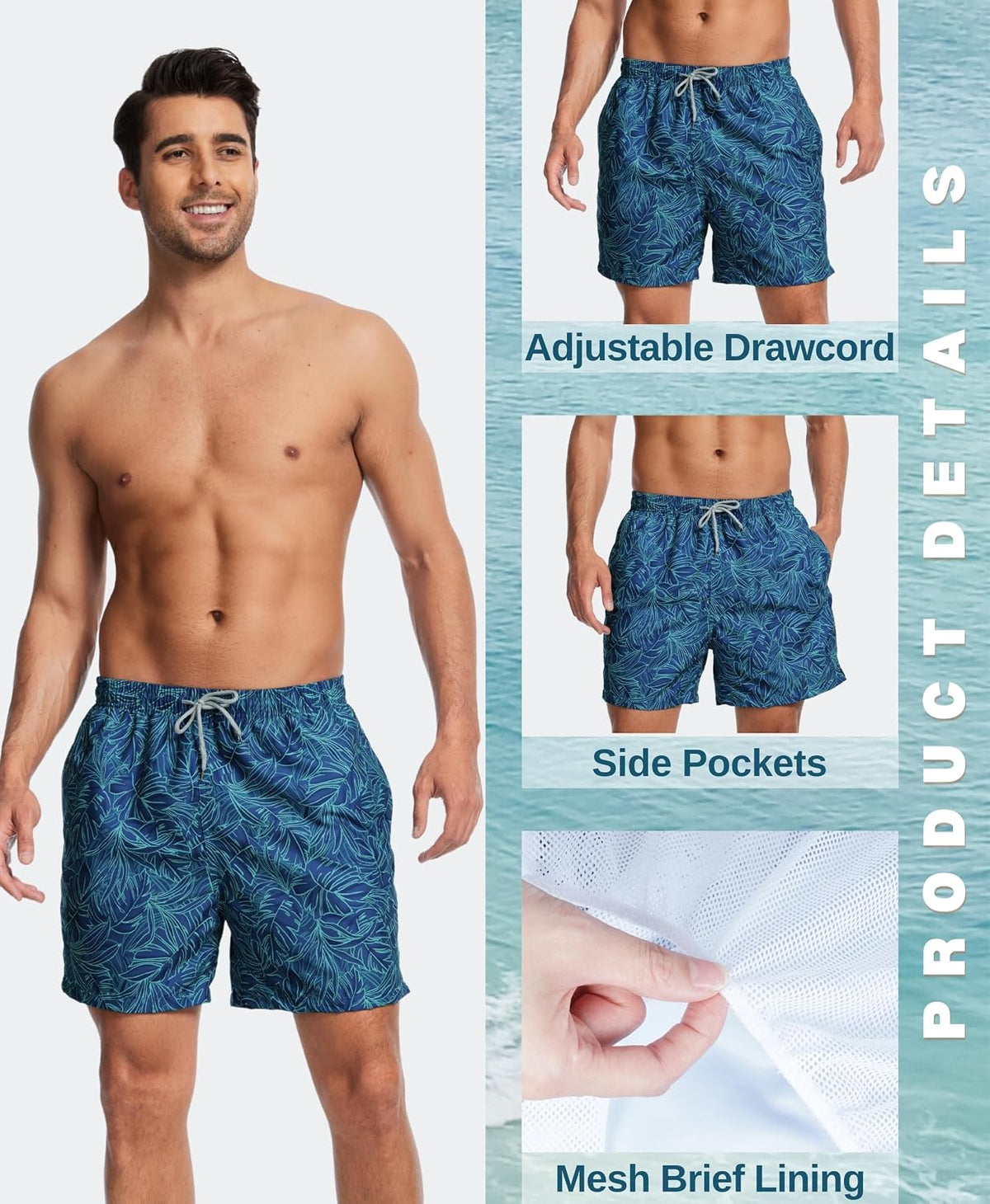 AMZSPORT Men's Swim Trunks