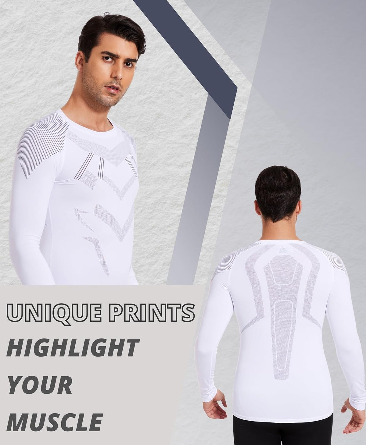 AMZSPORT Men's Long Sleeve Compression Shirt