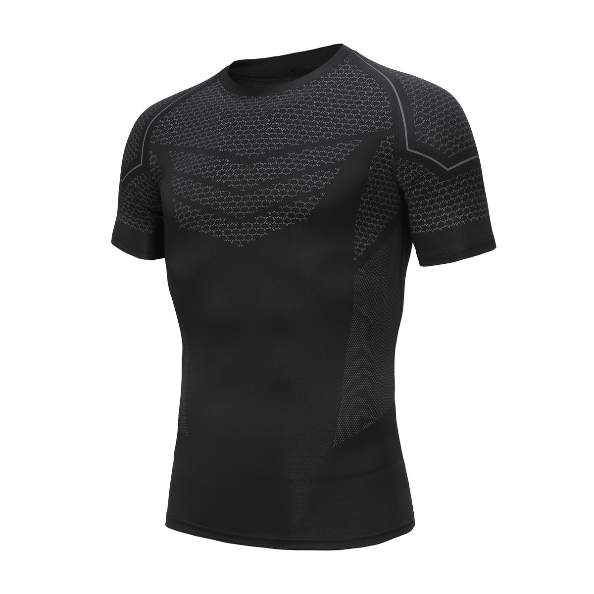 Amzsport Men's Compression Short-Sleeved TRAINING TOP